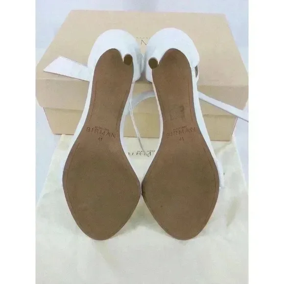 Alexandre Birman Clarita Pumps High Heels Sandals 41 US 11 Bridal Wedding White