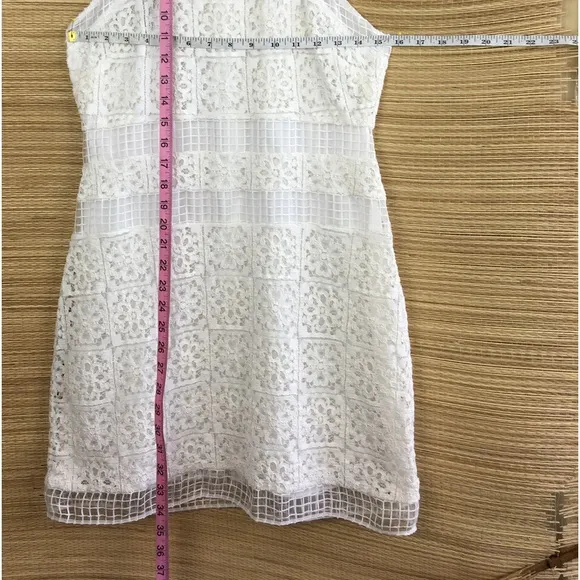 Alexis Robin Lace Halter Mini Dress in White / Ivory Size L