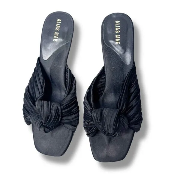 ALIAS MAE Women’s Elegant Black- Lia Knotted Heeled Sandals Size 40