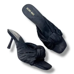 ALIAS MAE Women’s Elegant Black- Lia Knotted Heeled Sandals Size 40