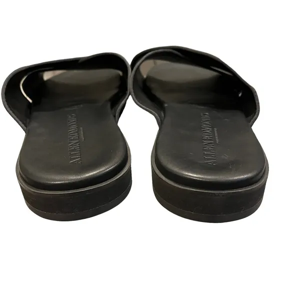 ALLEN EDMONDS Oscar Black Leather Sandals, Sz 9