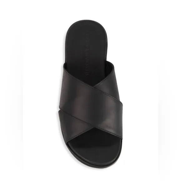 ALLEN EDMONDS Oscar Black Leather Sandals, Sz 9