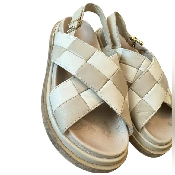 Alohas Marshmallow Scacchi Stone Beige Ivory Sandals