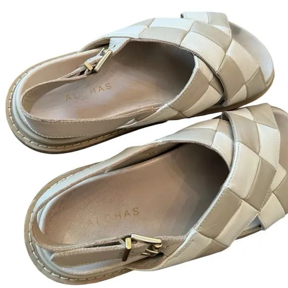 Alohas Marshmallow Scacchi Stone Beige Ivory Sandals