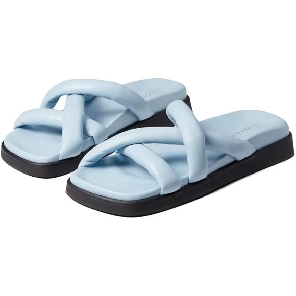 ALOHAS Slip On Cross Baby Blue Sandals Size 37 or US 6.5