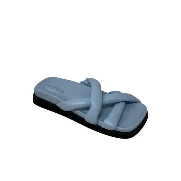ALOHAS Slip On Cross Baby Blue Sandals Size 37 or US 6.5