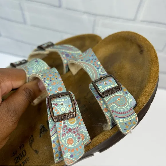 Alpro by Birkenstock Floral slip on sandals size 9 women