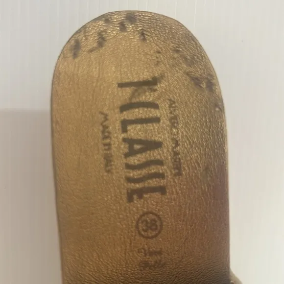 Alviero Martini Sz 38/US 7 1A Classe Italy Wedge Slip On Mules Spain Cork Map