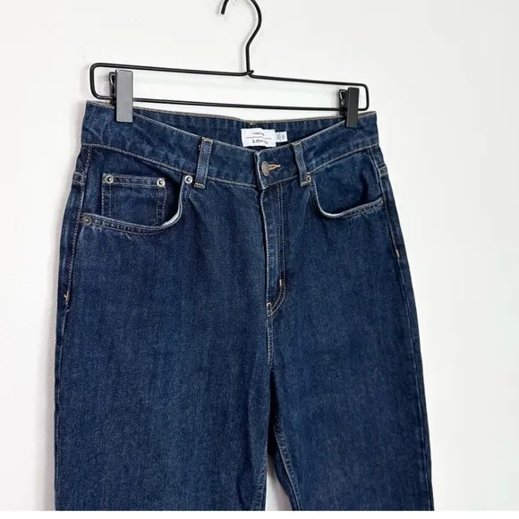 &amp; Other Stories - NWOT High Waisted Straight Leg Jeans blue dark wash denim