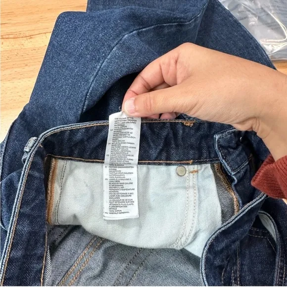 &amp; Other Stories - NWOT High Waisted Straight Leg Jeans blue dark wash denim
