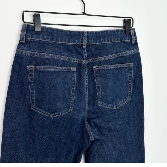 &amp; Other Stories - NWOT High Waisted Straight Leg Jeans blue dark wash denim