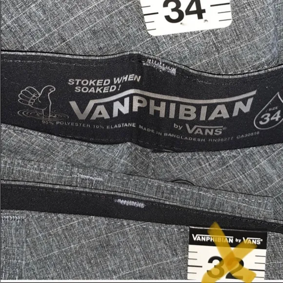 &gt;💙VANPHIBIAN UNSPOT SZ 34 BOARDSHORT IN &amp; OUT WATER POOL🏝️BEACH BRAND NEW VANS