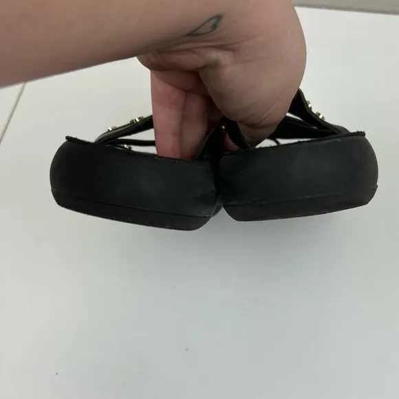 Ancient Greek Sandals Niki Nails Vachetta Comfort Sandal in Black Sz 35
