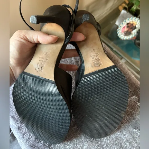 Ann demeulemeester heeled sandals miles 37 black
