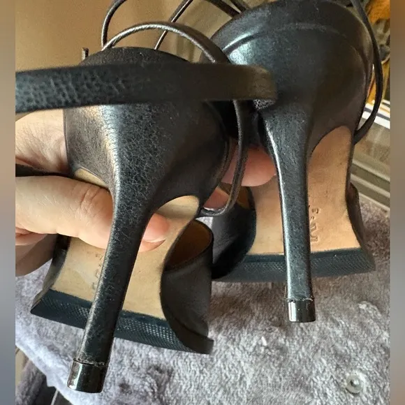 Ann demeulemeester heeled sandals miles 37 black
