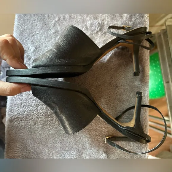 Ann demeulemeester heeled sandals miles 37 black