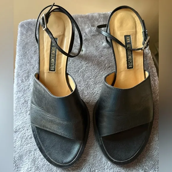Ann demeulemeester heeled sandals miles 37 black