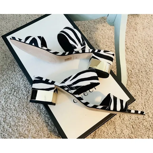 Ann Taylor Zebra Sandals with Bag, Kaftan and Jewelry