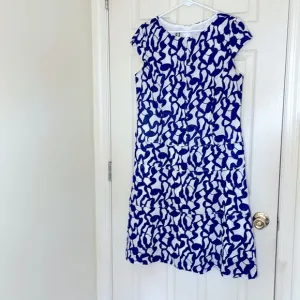 Anne Klein Blue and White Summer Formal Dress Size 14