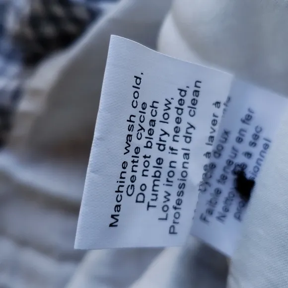 Anthropologie 11.1.TYLHO Gingham Askew Shirtdress Black White sz S Women's NEW
