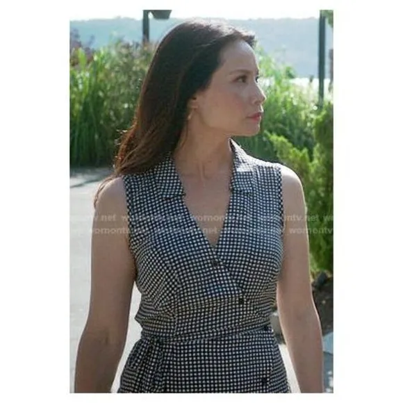 Anthropologie 11.1.TYLHO Gingham Askew Shirtdress Black White sz S Women's NEW