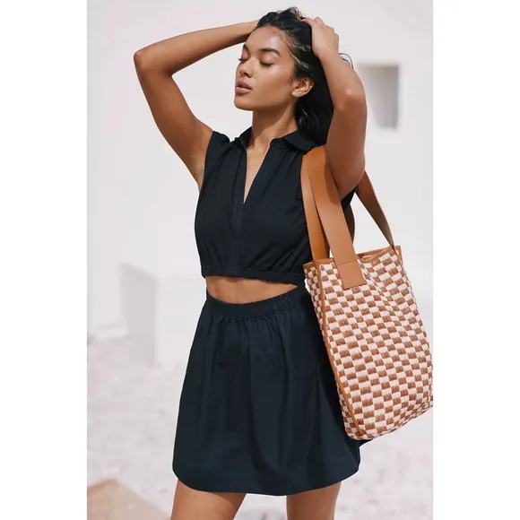 Anthropologie‎ Black Cutout Mini Dress - Size M