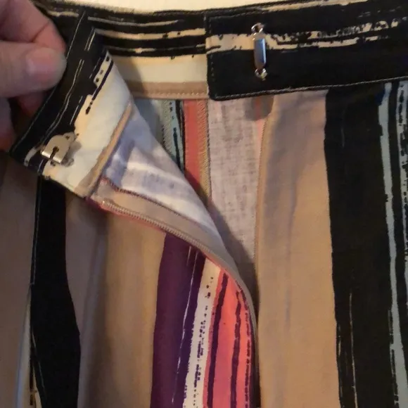Anthropologie Cotton vertical artistic stripes