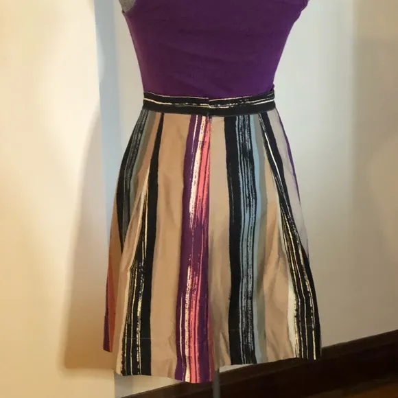 Anthropologie Cotton vertical artistic stripes
