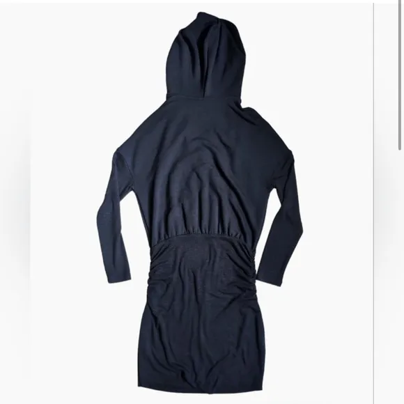 Anthropologie Daily Practice Casual Rouched Dress Black Women's SMALL