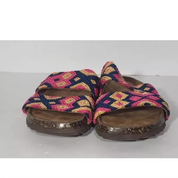 Anthropologie Eclectic Array Geometric Harmonic Tan Chiapas Sandals US 7 RT $240