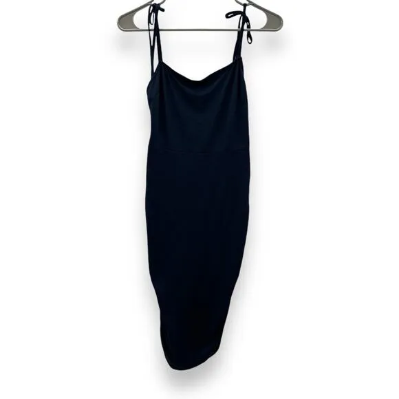Anthropologie Hutch Navy Blue Sleeveless Ruched Asymmetrical Mini Dress Sz S NEW