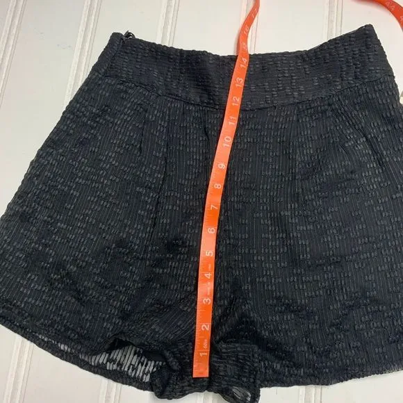 Anthropologie Lenon Black High Rise Dot Shorts XS