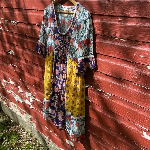 Anthropologie Lilka Patchwork Trapeze Dress Women's Size XS