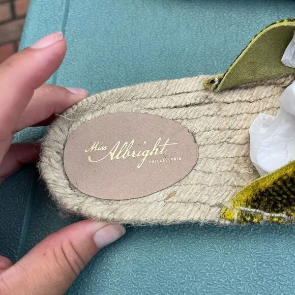 Anthropologie Miss Albright Calf Hair Slide Sandals