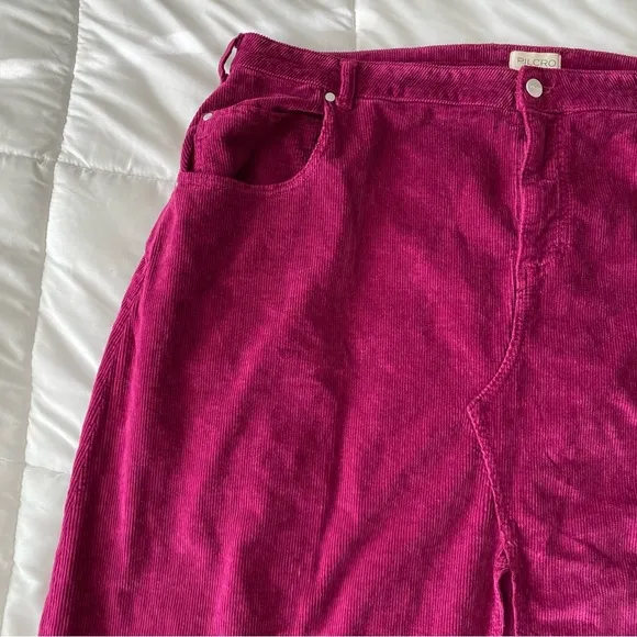 Anthropologie Pilcro The Madi Front-Slit Violet Corduroy Skirt