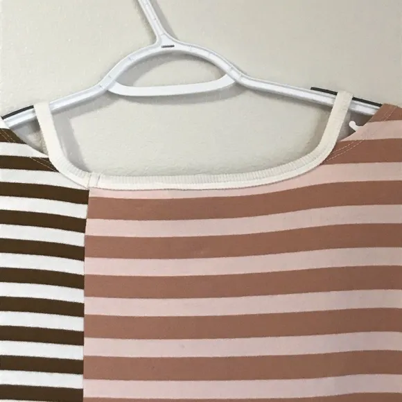 Anthropologie Women’s Saturday Sunday Faith Two-Tone Striped T-shirt Maxi Dress