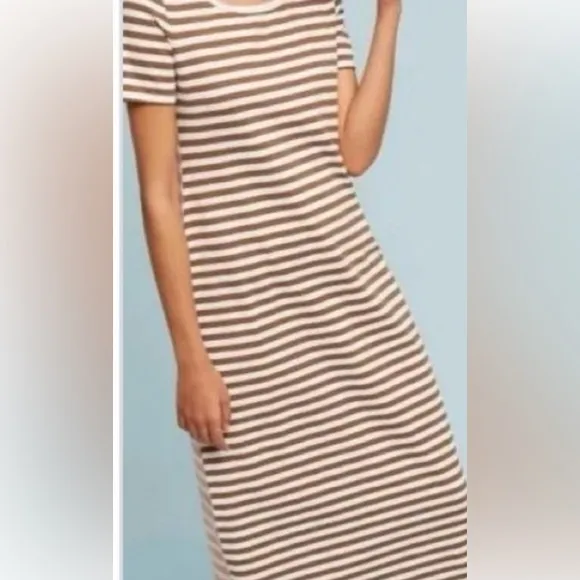 Anthropologie Women’s Saturday Sunday Faith Two-Tone Striped T-shirt Maxi Dress