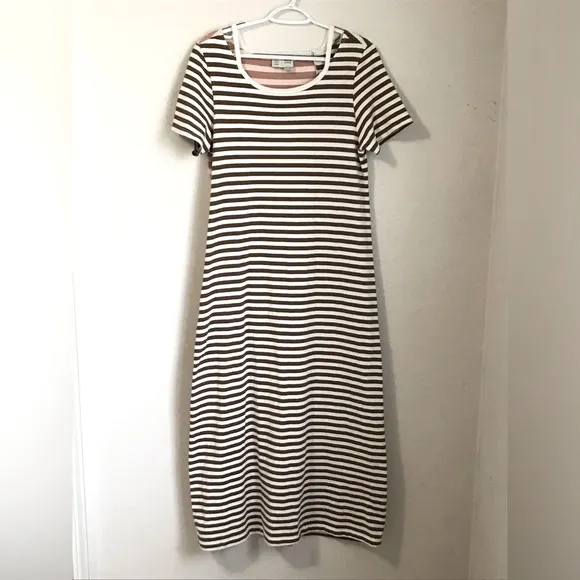 Anthropologie Women’s Saturday Sunday Faith Two-Tone Striped T-shirt Maxi Dress