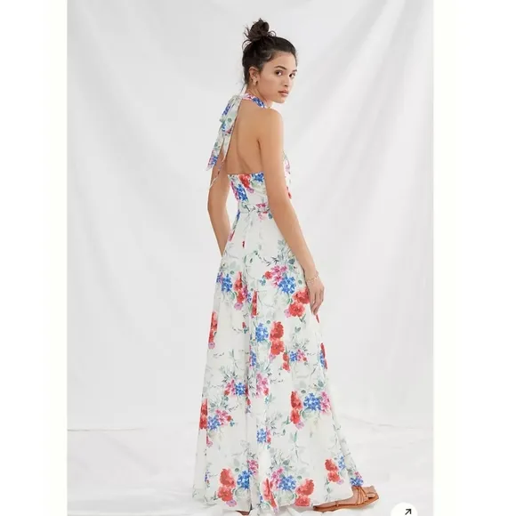 Anthropologie × Yumi Kim Petaluma Halter Maxi Dress Sz/L