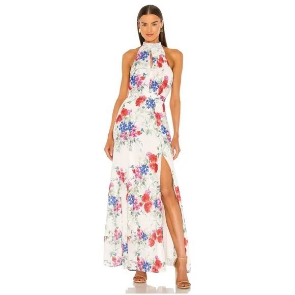 Anthropologie × Yumi Kim Petaluma Halter Maxi Dress Sz/L