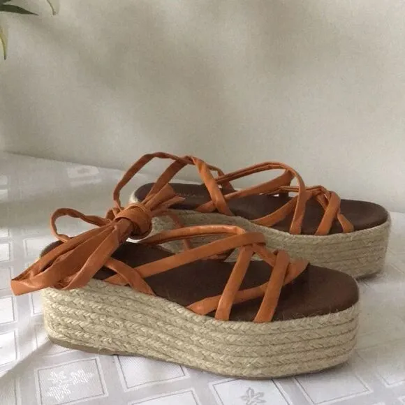 Anthropologie x Alohas Paw Paw Sprits Platform  Sandals size 37