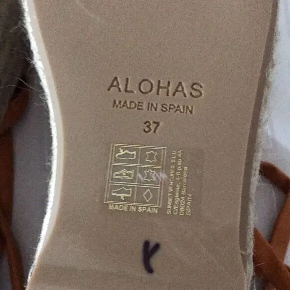Anthropologie x Alohas Paw Paw Sprits Platform  Sandals size 37