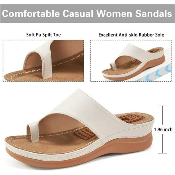Aomigoct Sandals for Women Wedge Shoes: Comfortable Orthopedic Sandals Womens