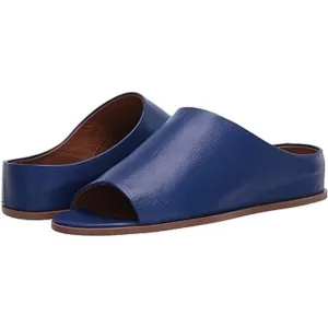 Aquatalia Nappa Leather Slip On Slide Shoe Sandals Royal Blue Women's Size 8