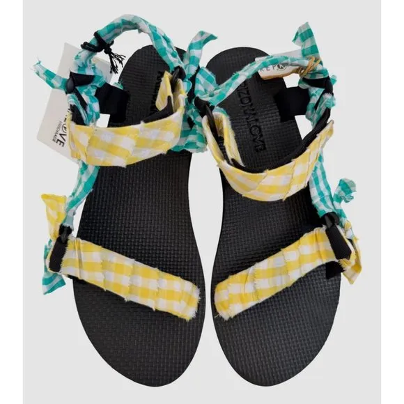 Arizona Love Trakky Sandal Size 41 Yellow Mint Adjustable $188 Nordstrom's