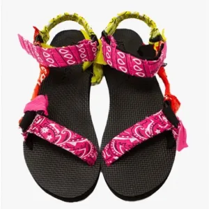 ARIZONA LOVE Trekky Bandana Knotted Sandals Sz 37/US7