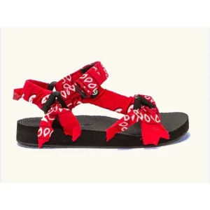 Arizona Love Trekky Woven Red Bandanna Sandal Sz 37 New