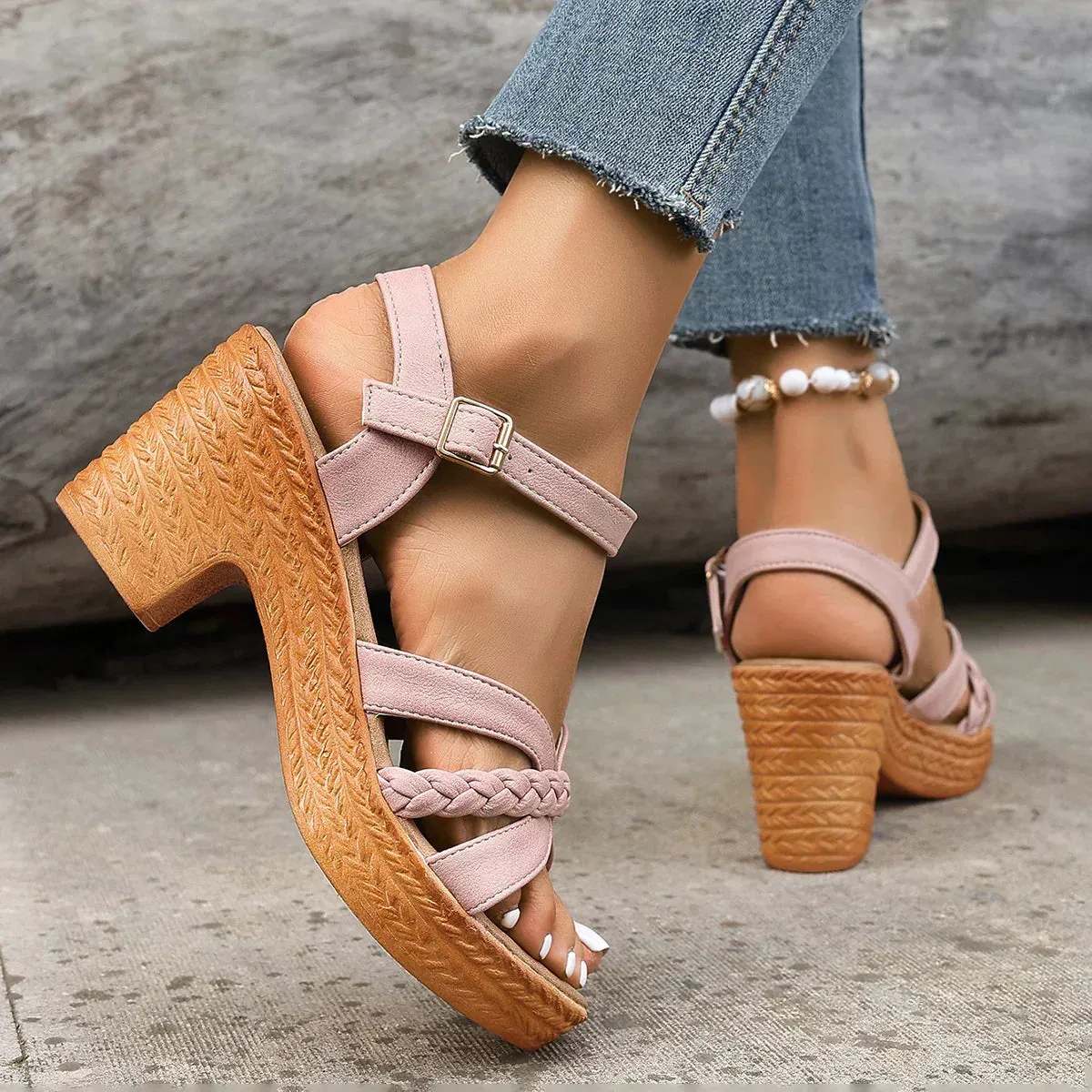 Avalance | Orthopedic Mid Heel Sandals