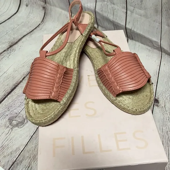 Avec Les Filles Leather Coral “Genevieve” Sandal