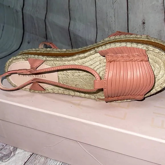 Avec Les Filles Leather Coral “Genevieve” Sandal